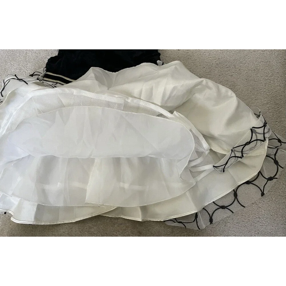 Jona Michelle Girls 2T Special Occasion Party Dress Black/White - Picture 4 of 6